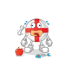 Sticker - england burp mascot. cartoon vector