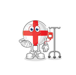 Sticker - england sick in IV illustration. character vector