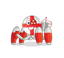 Sticker - england future robot vector. cartoon character