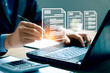 © Sutthiphong - Electronic signature concept, business people sign electronic documents on digital documents. Digital Signature, business contract. future business contract signing