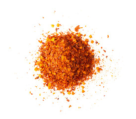 Chili pepper powder isolated on transparent png