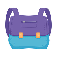 Canvas Print - purple and blue school bag