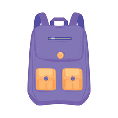 Sticker - purple school bag equipment