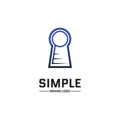 Wall Mural - keyhole shaped business logo design