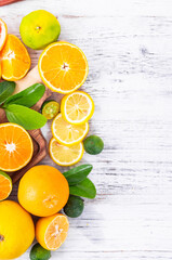 Wall Mural - A pile of citrus fruit slices