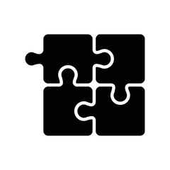 Sticker - puzzle icon vector design template in white background