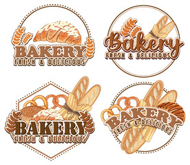 Wall Mural - Bakery fresh and delicious text for banner or poster design