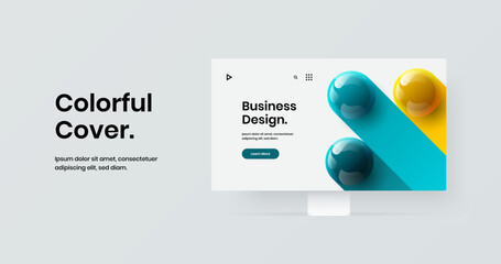 Wall Mural - simple website screen design vector illustration. isolated monitor mockup web project layout.