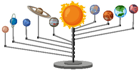 Wall Mural - solar system model with stand