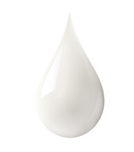 Milk Droplets. Isolated On A White Background. Realistic EPS File.