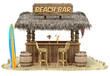 © mipan - Beach bar in front view isolated on white background - 3D illustration