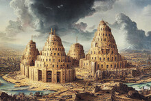 Ancient Babylon With Babel Tower