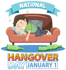 Sticker - National hangover day January icon