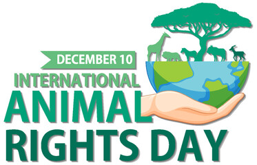 Canvas Print - International Animal Rights Day Banner