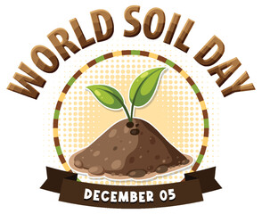 Canvas Print - World soil day December icon