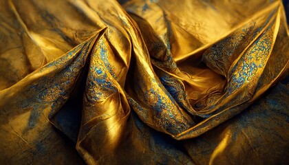 Golden silk folds 