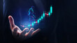 Online stock exchange concept. Businessman trading online stock market