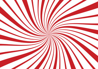 Wall Mural - sweet red white candy abstract spiral background. christmas celebration holiday design. vector illus