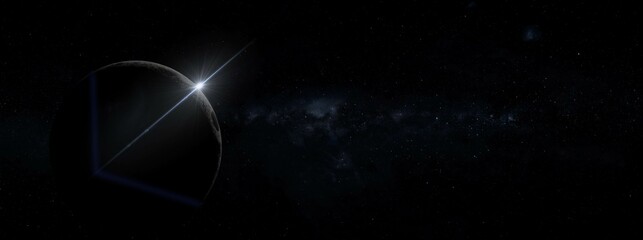 Canvas Print - new moon in sagittarius 3d illustration