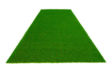 Sticker - Green grass carpet on white