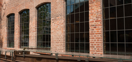 Beautiful building with large windows on sunny day