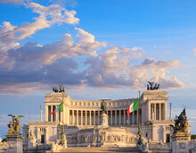 The Majestic Altar Of The Fatherland In Rome: It Is The Emblem Of Italy In The World, Symbol Of Change, Of The Risorgimento And Of The Constitution.	