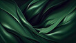 green silk fabric. modern digital art illustration.