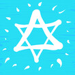 Star Of David Hanukkah Festival Of Lights Blue White Israel Hebrew Religion Symbol Jerusalem Temple Oil Paint Hand Painted Background 2022 illustration