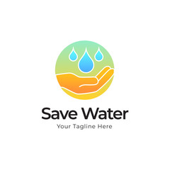 Poster - Water drop logo template vector