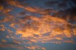 Vibrant orange toned cloudy sunset sky, great for wallpapers