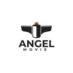 Sticker - Angel movie production logo design