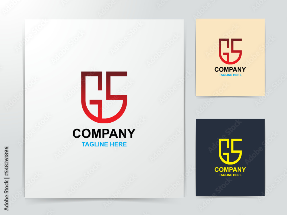 gs monogram logo design Stock Vector | Adobe Stock