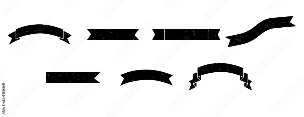 The symbols of the black and white ribbon are a vector illustration. A ...