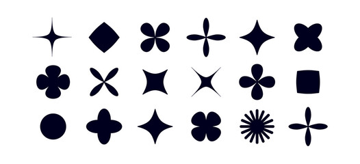 Canvas Print - graphic style elements. set of geometric design element, symbol, template for pattern, line graphic,