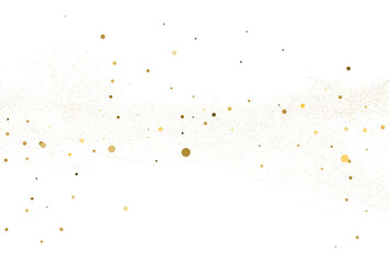 Wall Mural - Gold dust, light gold glitter round confetti background.