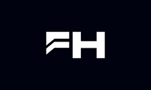 FH Logo Design. Initial Letter FH Logo Design. FH Logo Monogram Design Vector Template.