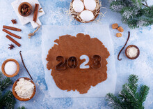 Gingerbread Dough For Cookies In Shape Of 2023