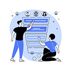 Poster - Sales funnel management abstract concept vector illustration.