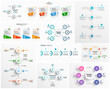 © andreyorb - Collection of business infographic  design template with options, steps or processes. Can be used for workflow layout, diagram, number options, web design
