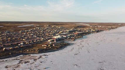 community of baker lake, nunavut in canada's central arctic kivalliq region. inuit indigenous commun