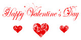 Happy Valentine's day banner with love hearts