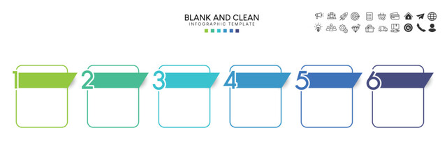 Blank and clean. Steps business data visualization timeline process infographic template design	