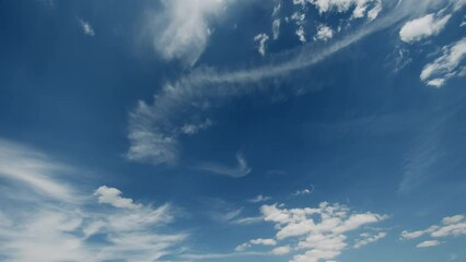 Wall Mural - timelapse of clouds in the blue summer sky