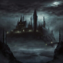 Hogwarts Night Dark And Gloomy In Cloud