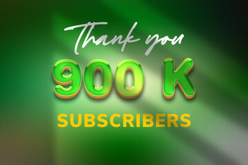 900 K  subscribers celebration greeting banner with Candy Design