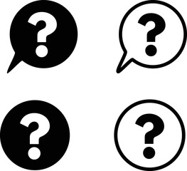 Wall Mural - Question mark sign icon set . Help symbol. FAQ sign