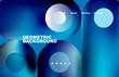 © antishock - Website landing page abstract geometric background. Circles and round shapes. Web page for website or mobile app wallpaper