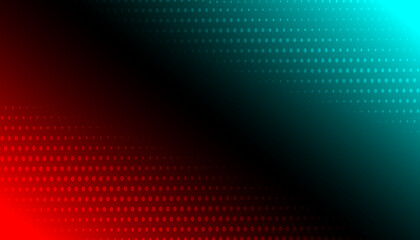 Wall Mural - abstract halftone light futuristic design template. luxury red and blue dots are isolated on black b