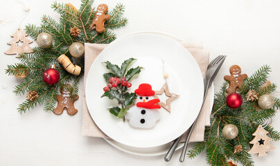 Wall Mural - Christmas table setting