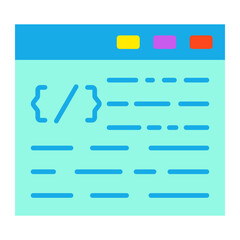 Web Coding Flat Icon
